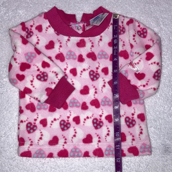 Snugabye convert a foot fleece heart pajamas 12m - Picture 2 of 9